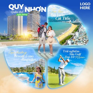 Poster khu bất động sản nghỉ dưỡng file PSD mẫu HJ26