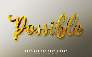 Hiệu ứng text gold file PSD mẫu HU305