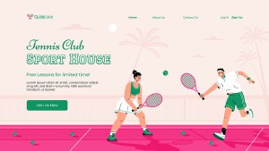 Banner giải đấu tennis file vector mẫu HV10