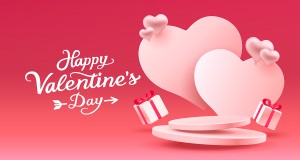 Banner ngày valentine lãng mạn file vector mẫu BV238