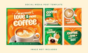 Banner quảng cáo cà phê file vector mẫu số 421