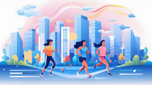 Banner đường chạy marathon file JPG mẫu J78