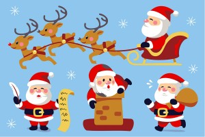 Bộ sưu tập ảnh vẽ tay ông già noel dễ thương File vector