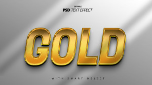 Hiệu ứng text gold file PSD mẫu HU253