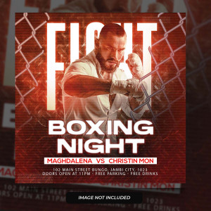 Banner giải thi đấu thể thao môn boxing file PSD - mẫu số 268