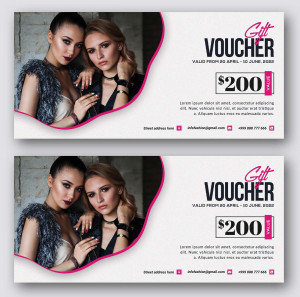 Voucher giảm giá ngành thời trang D16 file PSD