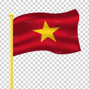 Ảnh cờ Việt Nam tung bay file PNG mẫu số 15