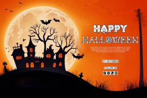 Banner lễ hội halloween file PSD - mẫu số 265