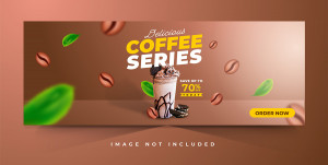 Banner quảng cáo coffee file EPS và AI mẫu CF84