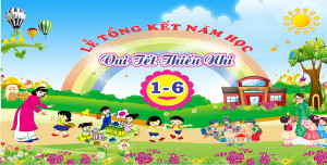 Backdrop phông nền quốc tế thiếu nhi 1-6 File Corel số 1