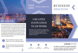 Brochure lĩnh vực kinh doanh file PSD mẫu D8