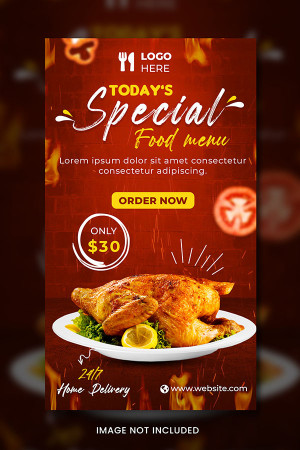 Poster quảng cáo gà KFC file PSD mẫu GR50