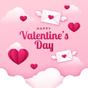 Banner ngày valentine nền hồng file vector mẫu số 637