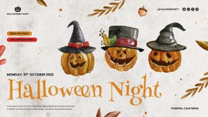 Banner lễ hội halloween file PSD mẫu MB447