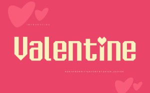 Font chữ trái tim ngày lễ valentine TH Chiptune Valentine Việt hóa - Font miễn phí