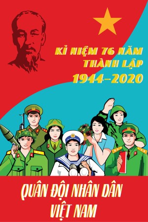 Poster kỷ niệm 76 năm ngày thành lập quân đội nhân dân Việt Nam 5