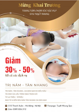 Poster giảm giá spa thẩm mỹ mẫu 30 file AI