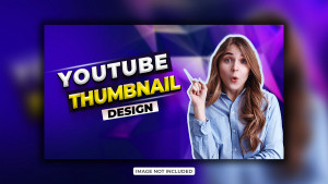 Ảnh thumb kênh youtube nền xanh mẫu 15 file PSD