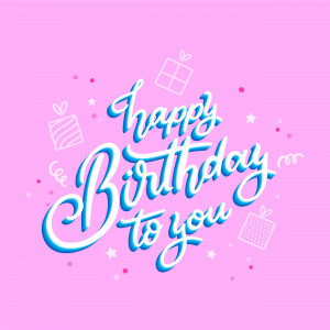 Bộ chữ typo happy birthday mềm mại file EPS và AI mẫu K43