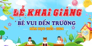 Banner lễ khai giảng file CDR mẫu PT10