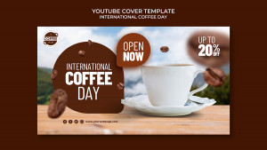 Banner quảng cáo coffee file PSD mẫu CF72