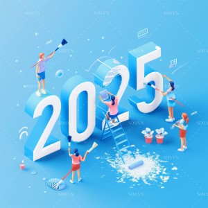 Bộ số năm mới 2025 file JPG - mẫu số 583