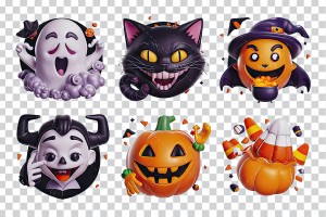 Hình ảnh nhân vật ma quái halloween file PNG - mẫu số 403