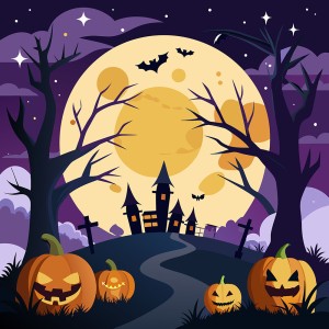 Background lễ halloween kinh dị file EPS và AI mẫu MB30