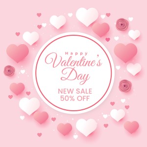 Banner ngày lễ valentine file PSD mẫu BV15