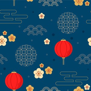 Pattern họa tiết ngày tết file vector mẫu 25R1265