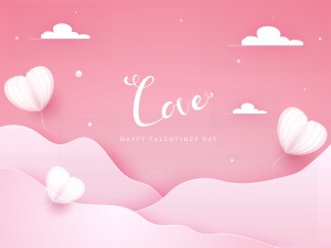 Background ngày lễ tình nhân màu hồng file vector mẫu BV44