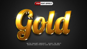 Hiệu ứng text gold file PSD mẫu HU331