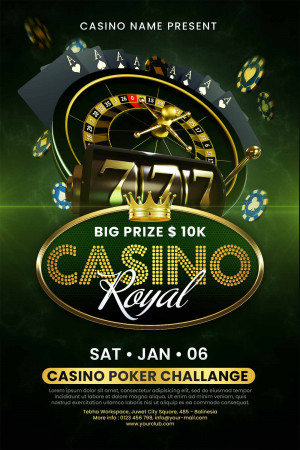 Poster trò chơi casino file PSD mẫu T25