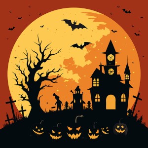 Background halloween kinh dị file EPS và AI mẫu MB157