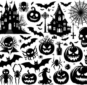 Hình minh họa ma quái lễ hội halloween file EPS - mẫu số 675