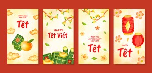 Poster tết cổ truyền file vector mẫu 25R1840