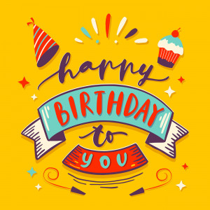 Bộ chữ typo happy birthday file EPS và AI mẫu K146