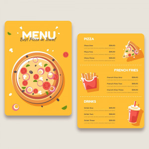 Menu quán pizza file EPS và AI mẫu P64