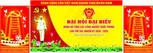 Phông nền, Backdrop đại hội đại biểu nền vàng đỏ File Corel 14