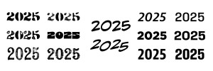 Bộ số năm mới 2025 file EPS và AI mẫu 25R74