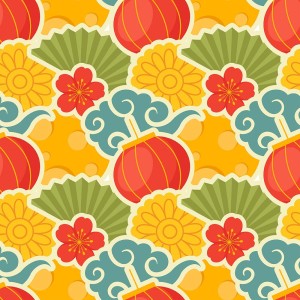 Pattern họa tiết ngày tết file vector mẫu 25R1340