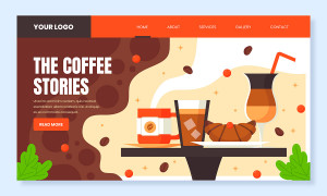 Banner quảng cáo coffee file EPS và AI mẫu CF88