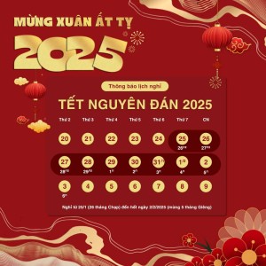 Lịch nghỉ tết nguyên đán năm 2025 file PSD mẫu số 611