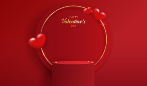 Background ngày valentine nền đỏ file vector mẫu số 434