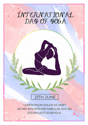 Poster ngày quốc tế yoga file PSD - mẫu số 602