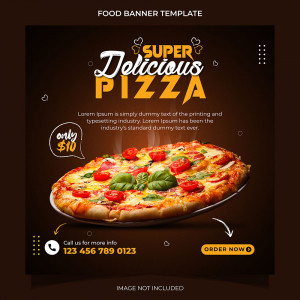 Poster quảng cáo bánh pizza file EPS và AI mẫu P187