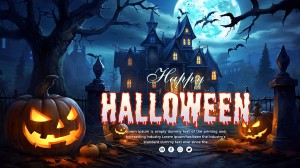 Banner lễ hội halloween file PSD mẫu MB409