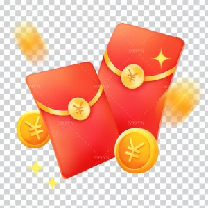 Hình ảnh phong bao voucher file PNG mẫu VC187