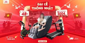 Banner sale ghế massage ngày thống nhất file EPS - mẫu số 655