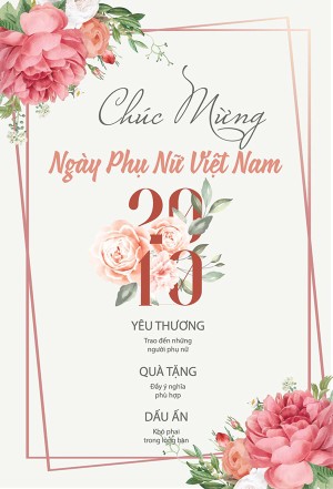 Thiệp chúc mừng ngày phụ nữ việt nam file EPS và AI mẫu PN257